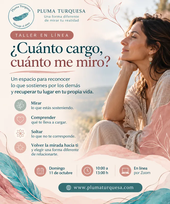 Taller en línea ¿Cuánto cargo, cuánto me miro?, domingo 11 de octubre de 10:00 a 13:00 h por Zoom