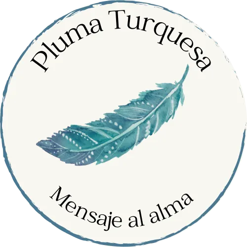 Logotipo de Pluma Turquesa: Mensaje al alma